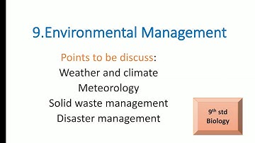 Environmental management-weather and climate & importance-Ls no.9-9th std by Swapnali Bhosale mam