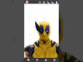 Wolverine  deadpool  iron man  fusion art shorts youtubeshorts