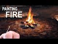 How To Paint A Campfire | Acrylic Painting Techniques