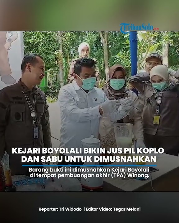 Bukan untuk Dinikmati, Kejari Boyolali Musnahkan Barang Bukti Pil Koplo dan Sabu