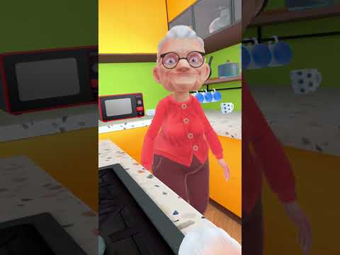 Кот напал на Бабулю из-за сковородки #игры #roblox #cat #кошки