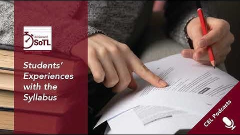 Students’ Experiences with the Syllabus