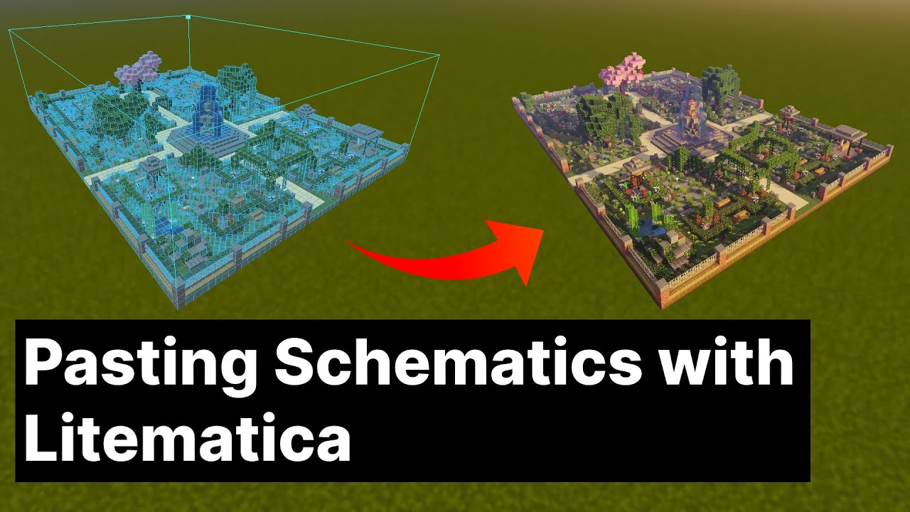 How to Paste Schematics with Litematica - YouTube