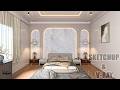 SketchUp Interior Design In Tamil | Modern Bedroom Modeling Process #interiordesign