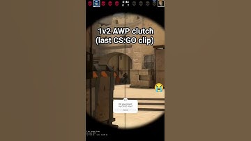 1v2 AWP clutch (last CS:GO clip) 😭 #shorts #gaming #counterstrike