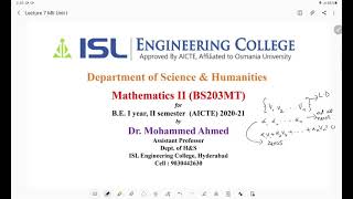 Eigenvalues and Eigenvectors | L7 | M2 | Unit1 | #Eigenvalues #Eigenvectors