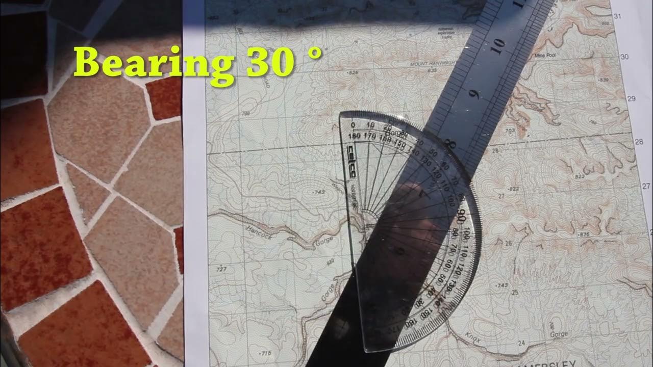 How to read a Bearing from a Topographic Map YouTube
