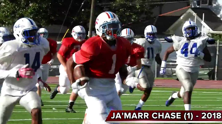 Florida 2018 WR commit Ja'Marr Chase DOMINATES Pre...