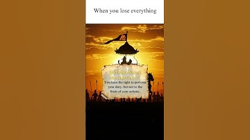 Krishna’s Truth When You Lose Everything | Bhagavad Gita 2.47🕉#krishna #salutations #selfrealization