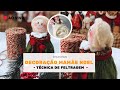 AULA MAMÃE NOEL PARA DECORAÇÃO UTILIZANDO TÉCNICA DE FELTRAGEM - Molde para baixar  | Café com Drica