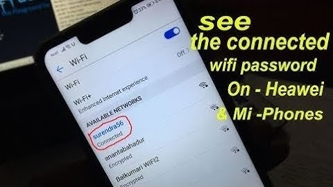How To Show WiFi Passwords In Huawei/Honor devices