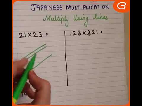 Japanese Multiplication - Multiply Using Lines - YouTube