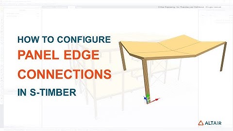 Configuring CLT Panel Edge Connection in Altair S-TIMBER
