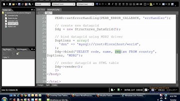 PEAR Video Tutorial 6 Modifying a Datagrid from an SQL Result Set