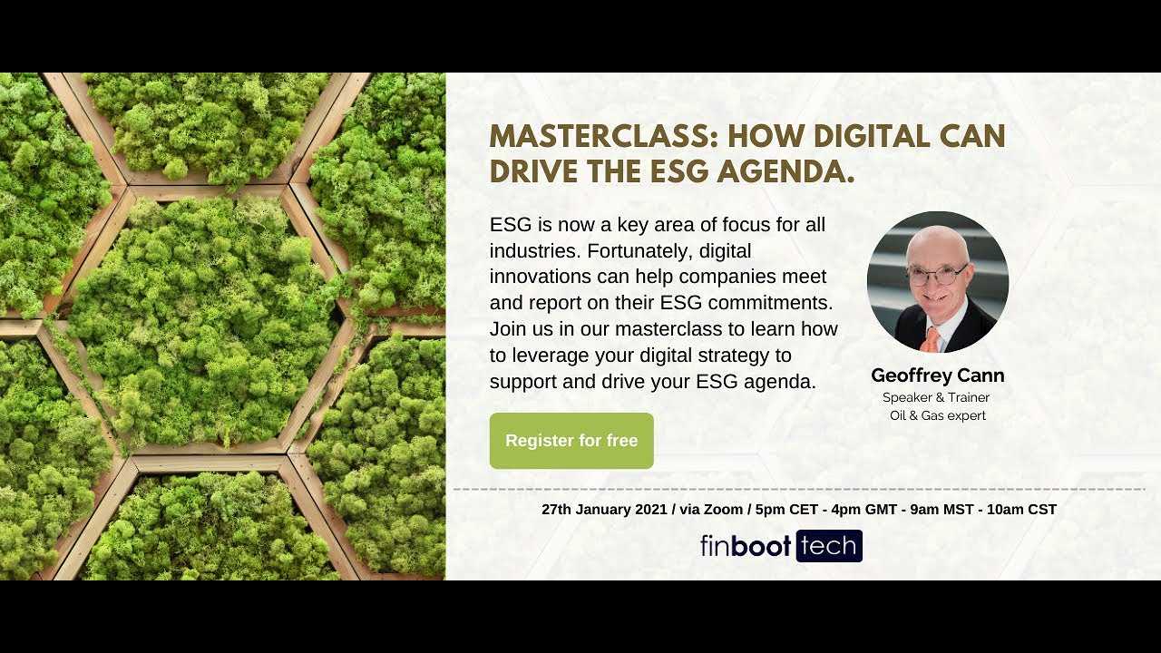 Masterclass: How digital can drive the ESG Agenda