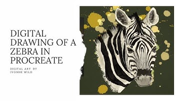 Zebra drawing in procreate #digitalart #art #tutorial #procreate #ipad #zebra #animaldrawing