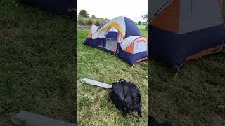 Trying a used Tent . #camping #shorts #outdoors # hillarytent