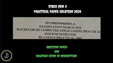 BCA SEM 4 || PRACTICAL PAPER SOLUTION || MARCH 2024 ~ A || #bca #vnsgu