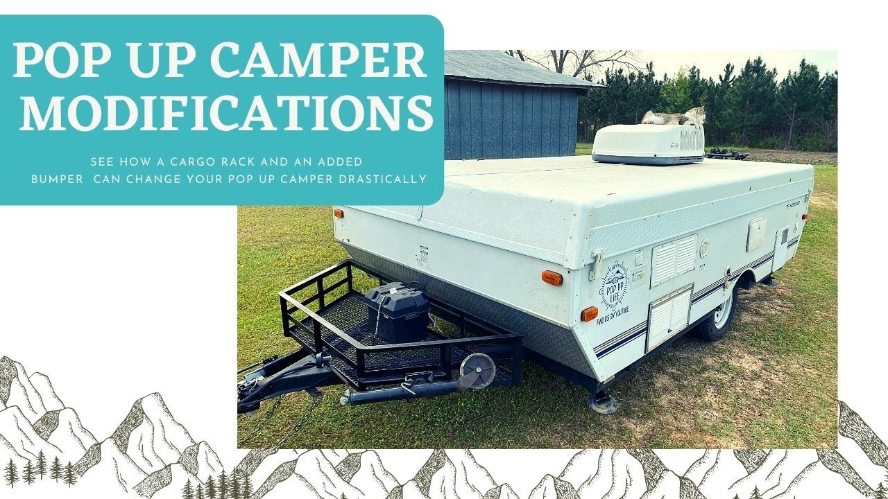 Must See Pop Up Camper Customization And Modification| Bike Carrier And Cargo Rack