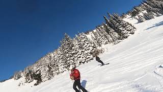 Crystal Mountain Ski Patrol gives me well deserved warning! Then I crash!