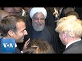 Unga frances president macron to irans president rouhani you should meet with trump