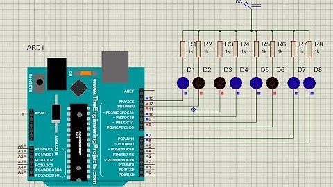 Runing LED Arduino Proteus