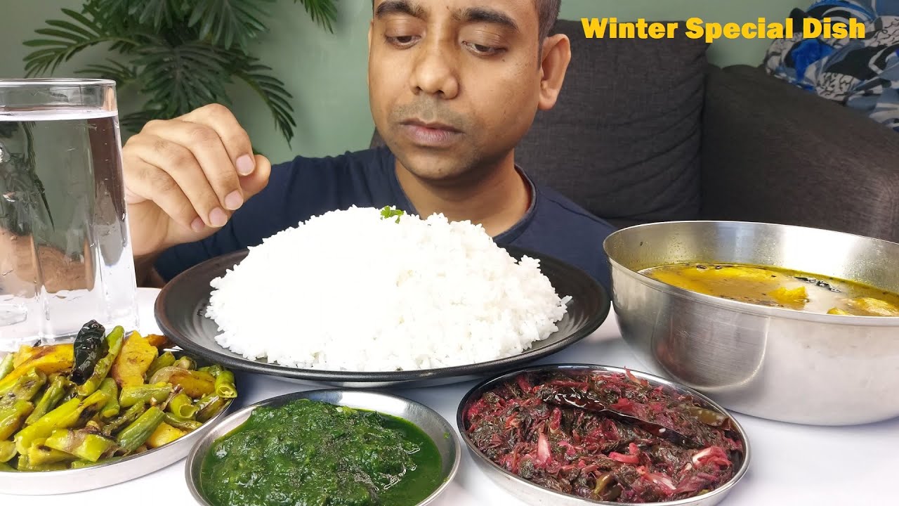 Healthy Food Recipe , Winter Special Dish with Rice Eating Show
