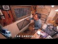 Heavy rain car camping. Panic due to a rain leak. Homemade camper. 151