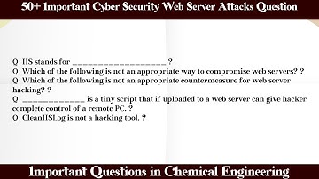 MCQ Questions Cyber Security Web Server Attacks with Answers