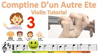 Yann Tiersen - Comptine d'un autre été Sheet music and easy violin tutorial