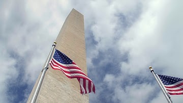 American Flag  + Washington Monument Slow Motion // FREE 4K STOCK FOOTAGE