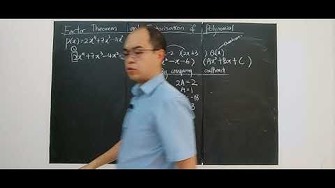 SUBTOPIC 6.2: REMAINDER THEOREM, FACTOR THEOREM AND ZEROS OF POLYNOMIALS (3)