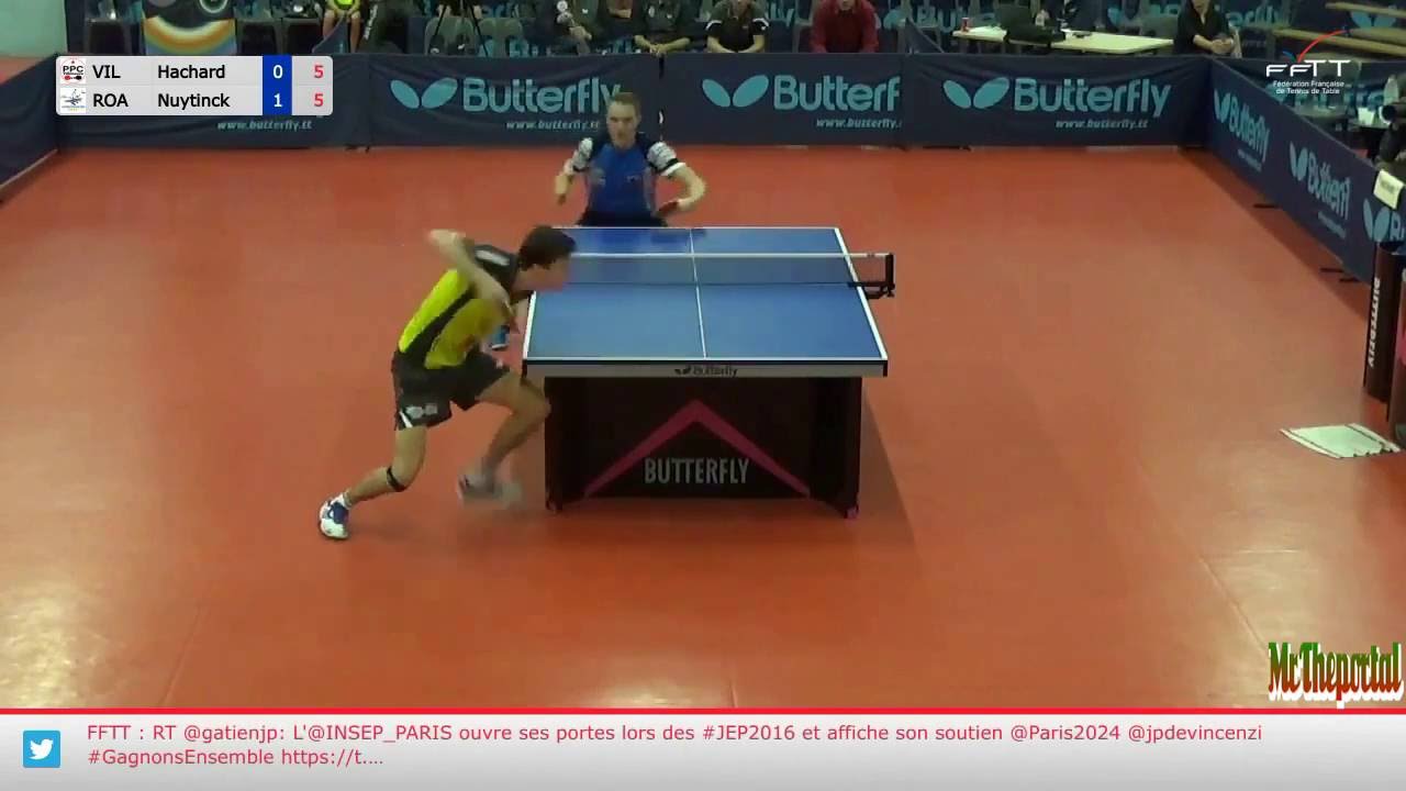 Table Tennis French League 2016/17 Antoine Hachard Vs Cedric Nuytinck