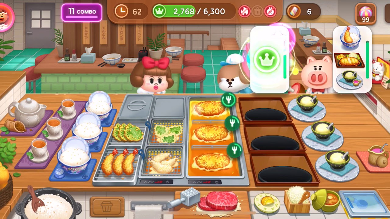 [Gameplay] Line Chef：Ten Brothers 18-1 playthrough little monster at school