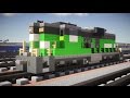 Minecraft EMD SD9 Burlington Northern Locomotive Tutorial