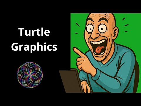 16. Python and Turtle Graphics - Random walk - 2. part - line thickness
