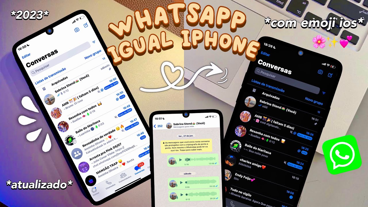 SAIU🔥 Whatsapp igual iPhone no android ATUALIZADO com todas as funções ...