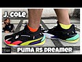 j cole puma on feet