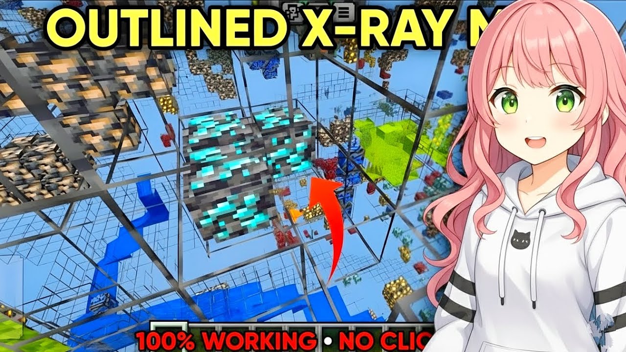 🔥X-Ray Texture Pack For Minecraft PE 1.21+ 🔍 | Best XRay Addon for Bedrock Edition