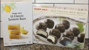Trader Joe’s: 12 Classic Lemon Bars & Vanilla Ice Cream Bon Bons Review