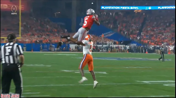 Ohio State WR Garrett Wilson Makes Incredible Catch vs Clemson (Fiesta Bowl)
