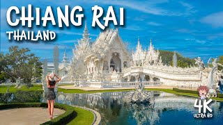 CHIANG RAI, Thailand 4K Walk with Captions- White Temple, Blue Temple and Temple of Mercy