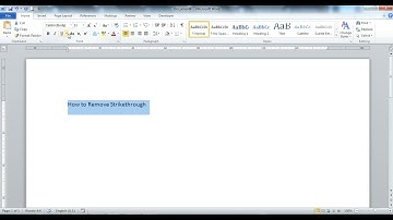 Remove Strikethrough in Word