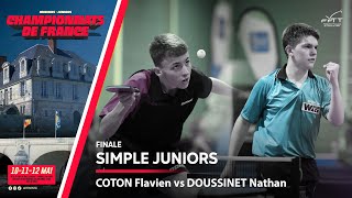 COTON Flavien vs DOUSSINET Nathan | FINALE | FRANCE JUNIORS 2024