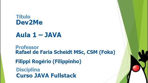 Aula 1 - Introdução a JAVA