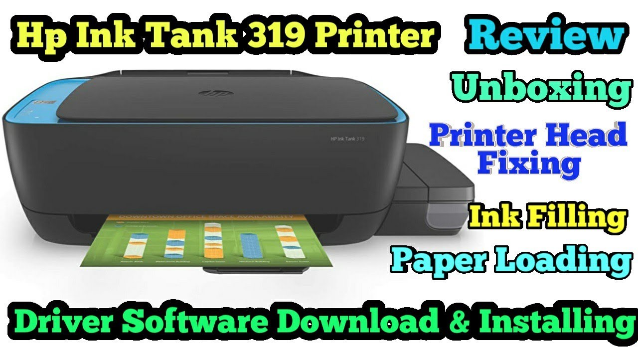 hp Printer Ink Tank 319 | Unboxing and Setup guide | Printer Head ...