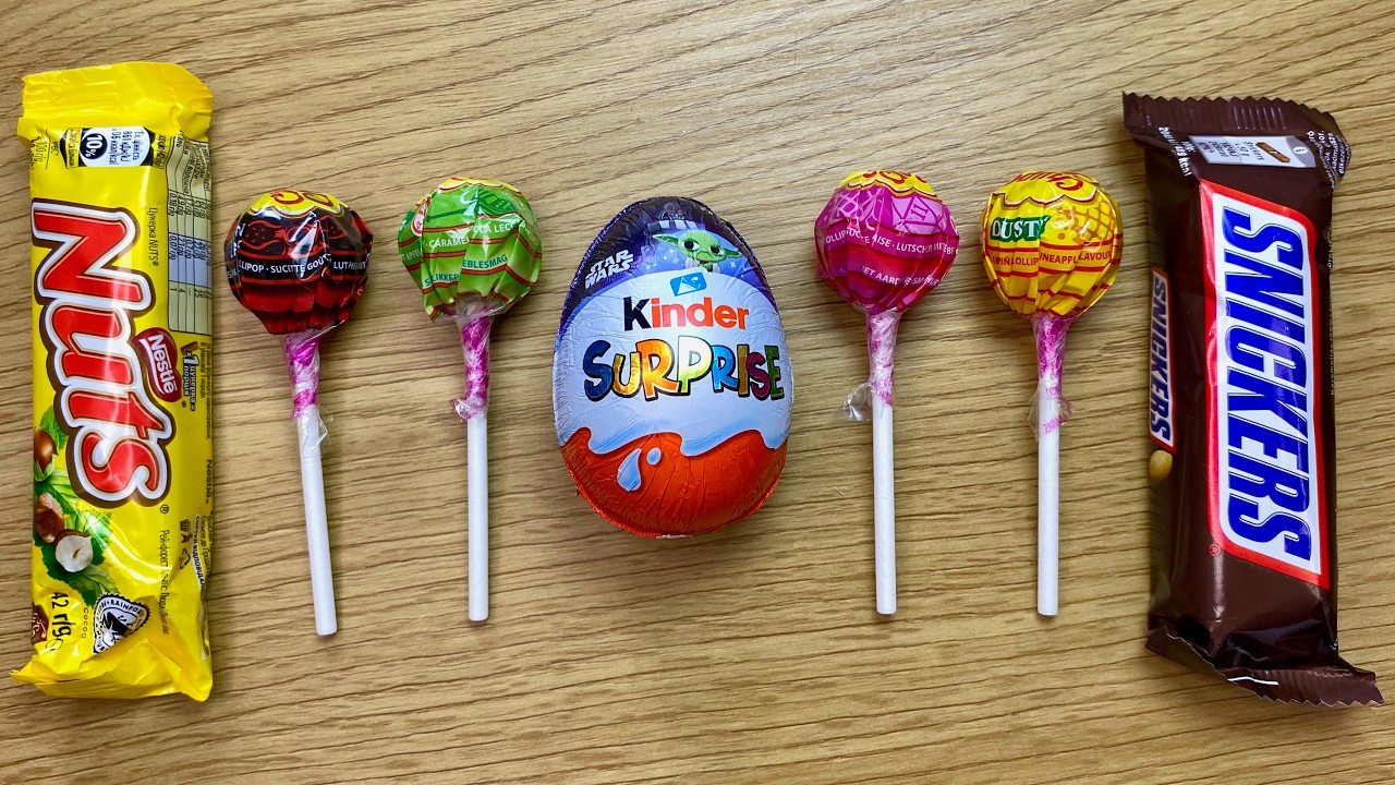 Yummy Rainbow Lollipops Unpacking ASMR 🍭 | Kinder Surprise, Lollipop Candy and Sweets