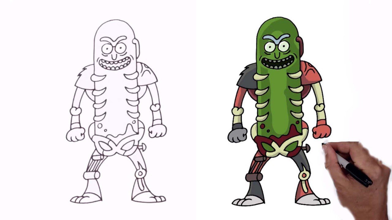 How To Draw Pickle Rick Rick And Morty YouTube