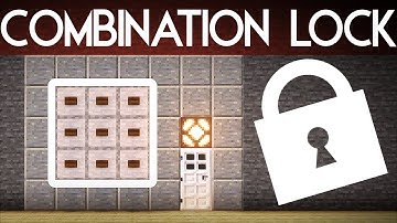 Configurable Combination Lock SCHEMATIC (Minecraft JAVA 1.18.x - 1.21.+)