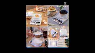 MM Gadgets kitchen digital weight scale, Plastic shell dumpling plate salad bowl for fruit